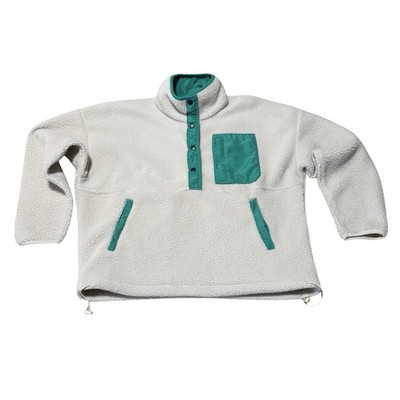 Wilo The Label Women s Cozy Fleece Snap Pullover Size Small 24x24
