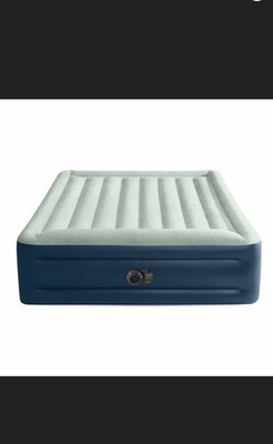 Intex Dura-Beam Deluxe Ultra Plush Queen Air Mattress 18 in Built-In Pump
