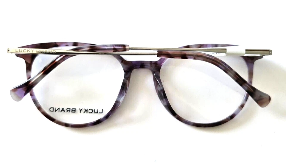 MARCOS DE GAFAS DE BORDE COMPLETO OVALADOS MORADOS MARCA LUCKY VIBBDK HAVANA 50 50-18-140 Foto 2 de 4