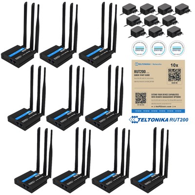10 Stück Teltonika RUT200 Industrial 4G /LTE cellular router -40°C ~ 75°C 