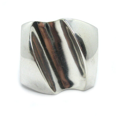 Stilvoller echt Sterling Silber Damen Ring massiv gepunzt 925 schlicht