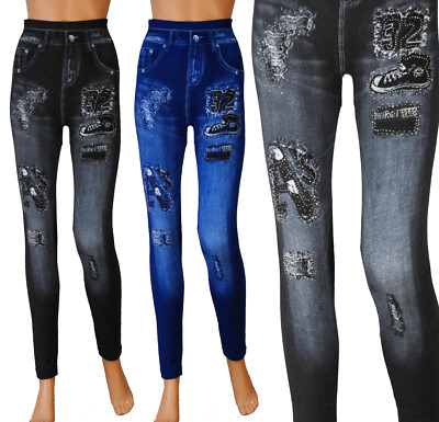 Leggings Damen Mit Jeansoptik - High Waist Jeggings Für Jeden Style