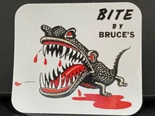 VRHTF NHRA COOL "BITE BY BRUCE'S" 4" X 3.5" DIE CUT STICKER