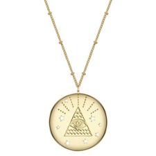 Glanzstücke München Damen Allsehendes Auge aus gelbvergoldeten 925/- Sterling