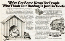 1980 Vintage Print Ad Easy-Cover Onduline Roofing and Siding Dog House Bone