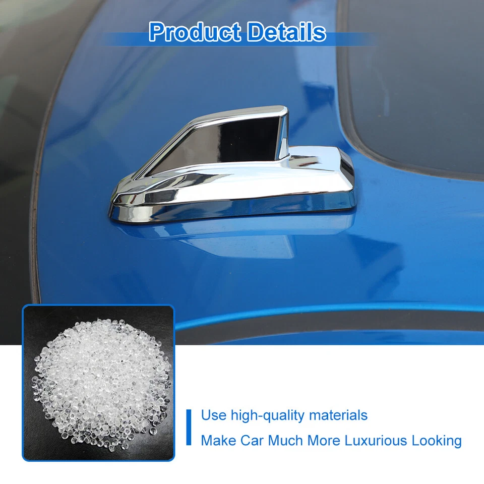 Chrome Plated Antenna Cover Trim Frame Exterior For 19-25 Chevrolet Silverado 1X Foto 3 de 4