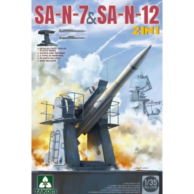 Takom #2136 1/35 SA-N-7 and SA-N-12 Russian Navy Anti Aircraft Missile 2 in 1