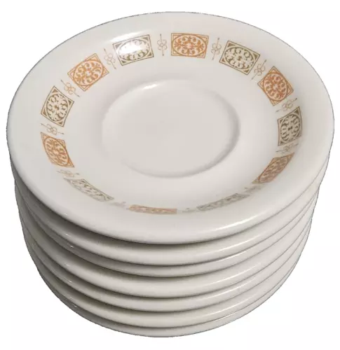 Shenango SH089 5-1/4" Saucers vintage restaurant wear Set of 7
