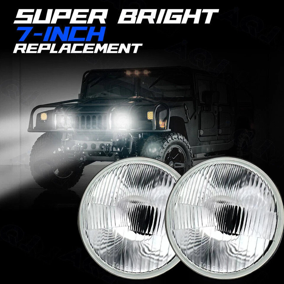 Par de faros LED redondos con bombillas para camioneta Chevy 1947-1957 de 7 pulgadas Foto 3 de 4