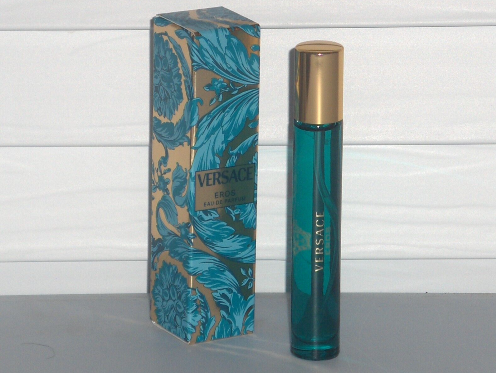 VERSACE EROS pour homme Men's .3 oz., 10 ml Eau de Parfum EDP Travel Spray, NIB