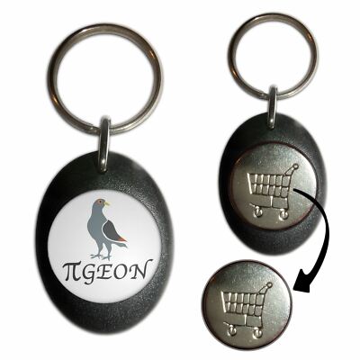 Pi Pigeon Kunststoff Einkaufstrolley £1/£1 Münze Schlüsselanhänger (43mm x 32mm)