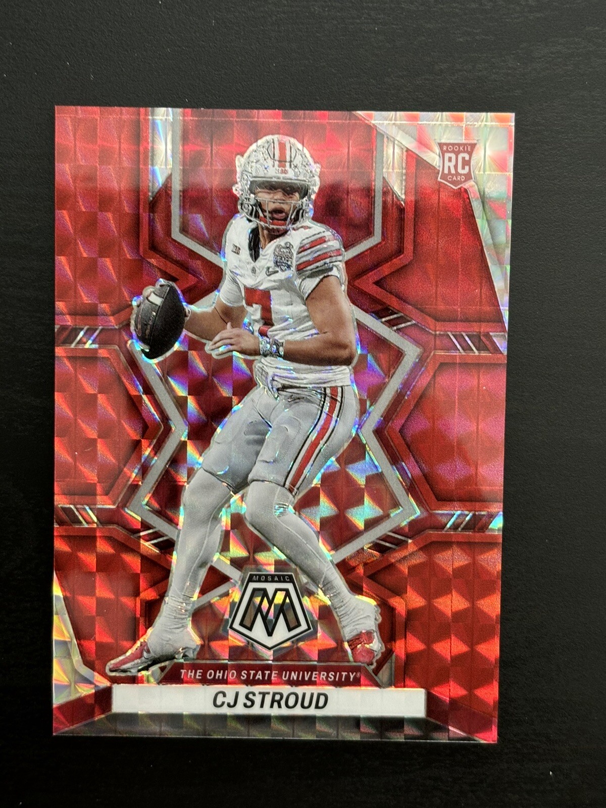 2023 Panini Mosaic Draft Picks Mosaic Red #3 CJ Stroud Rookie Ohio State 82/99