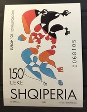 ALBANIA #2560. MINIATURE SHEET, EUROPA (FOLK FESTIVALS). MNH