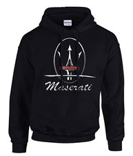 Felpa con cappuccio nera logo auto Maserati -31103 -SW
