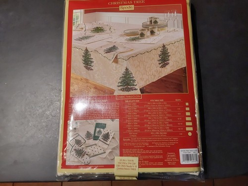 Spode Christmas Tree Tablecloth 60 x 104 Original Package Unused - Picture 4 of 6