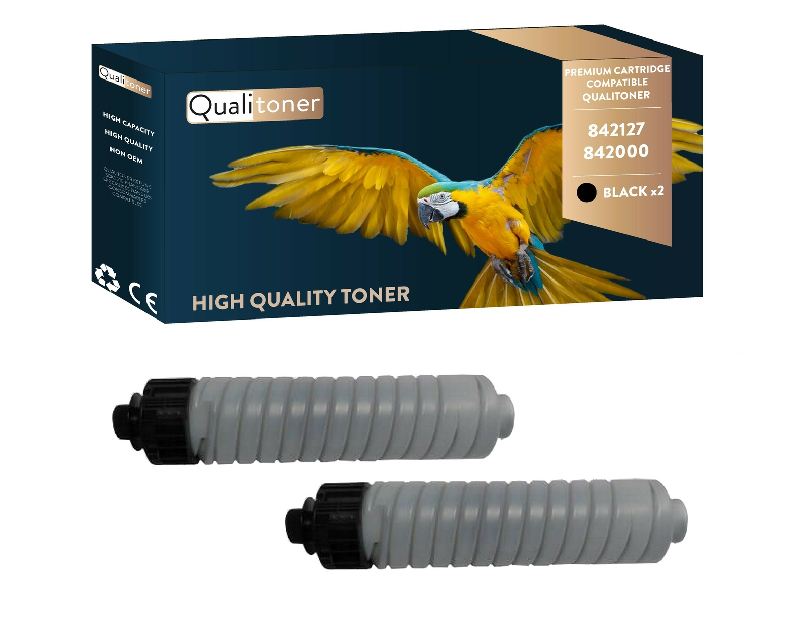Cartouche Toner RICOH AFICIO 842127 842000 Noir Lot Double Qualitoner