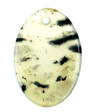 30x22mm Agate Flat Oval Cabochon Drilled AAA Loose Untreated, Unheated