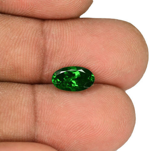 KENYA Tsavorite Garnet 1.70 Cts Natural Untreated Dark Green Oval - Picture 3 of 3