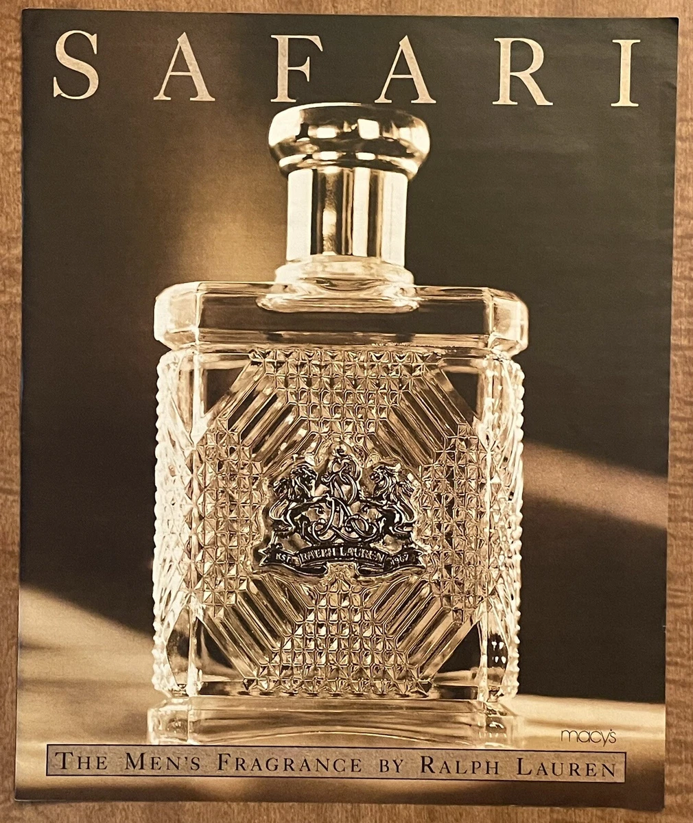 90s 1993 Ralph Lauren Safari Men's Fragrance Cologne Macy's Vintage Print  Ad | eBay