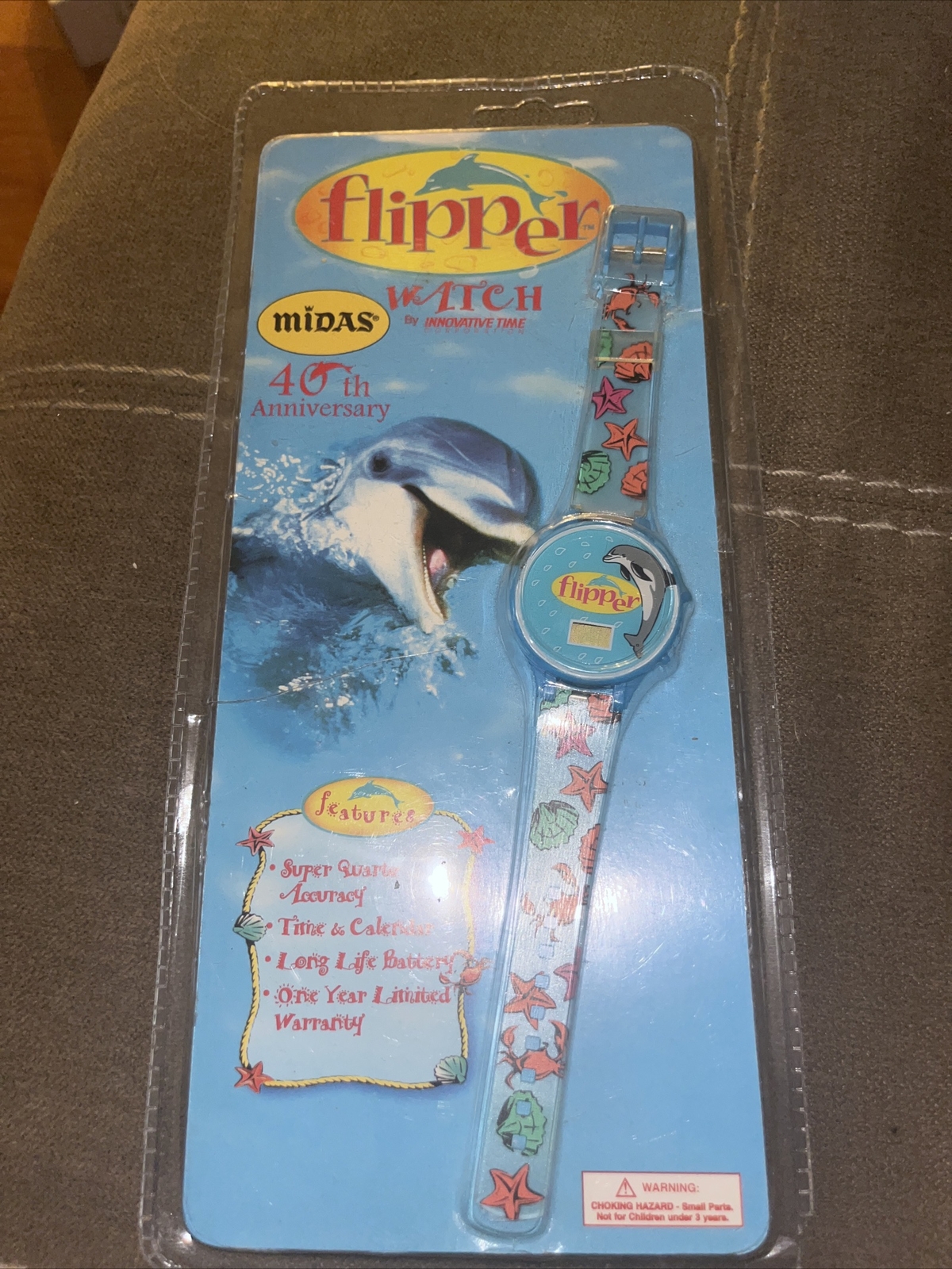 VERY RARE Deadstock Flipper 40th Anniversary Digital Watch Seashell ...
