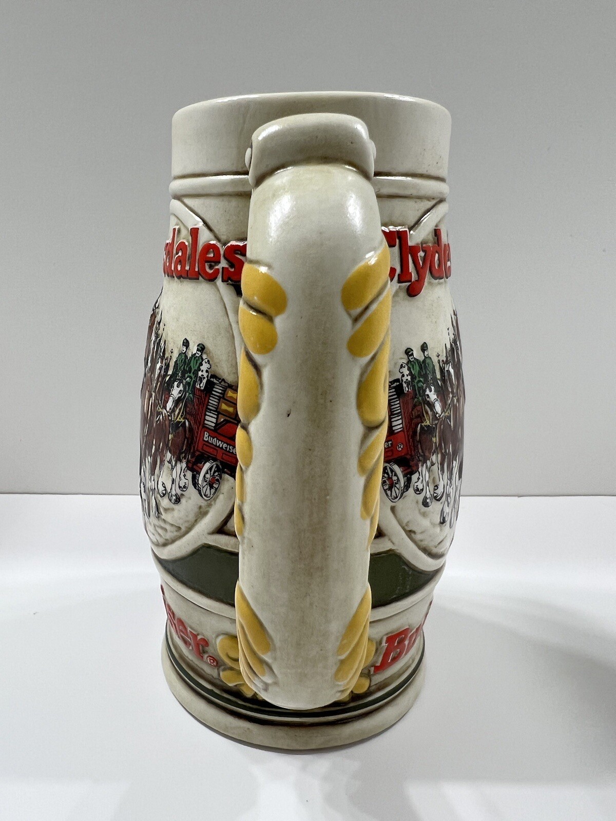 Vintage Budweiser Clydesdales 1983 Large Beer Stein Cup Mug Ceramarte