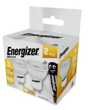 Energizer  GU10 LED 4.9w 345 lumens NON Dim Warm white 3000k Bulb - Pack of 2