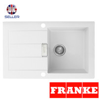 Franke Sirius Sid611-78 1.0 Bowl White Tectonite Reversible Kitchen Sink & Waste Franke Sirius Sid611-78 1.0 Bowl White Tectonite Reversible Kitchen Sink & Waste