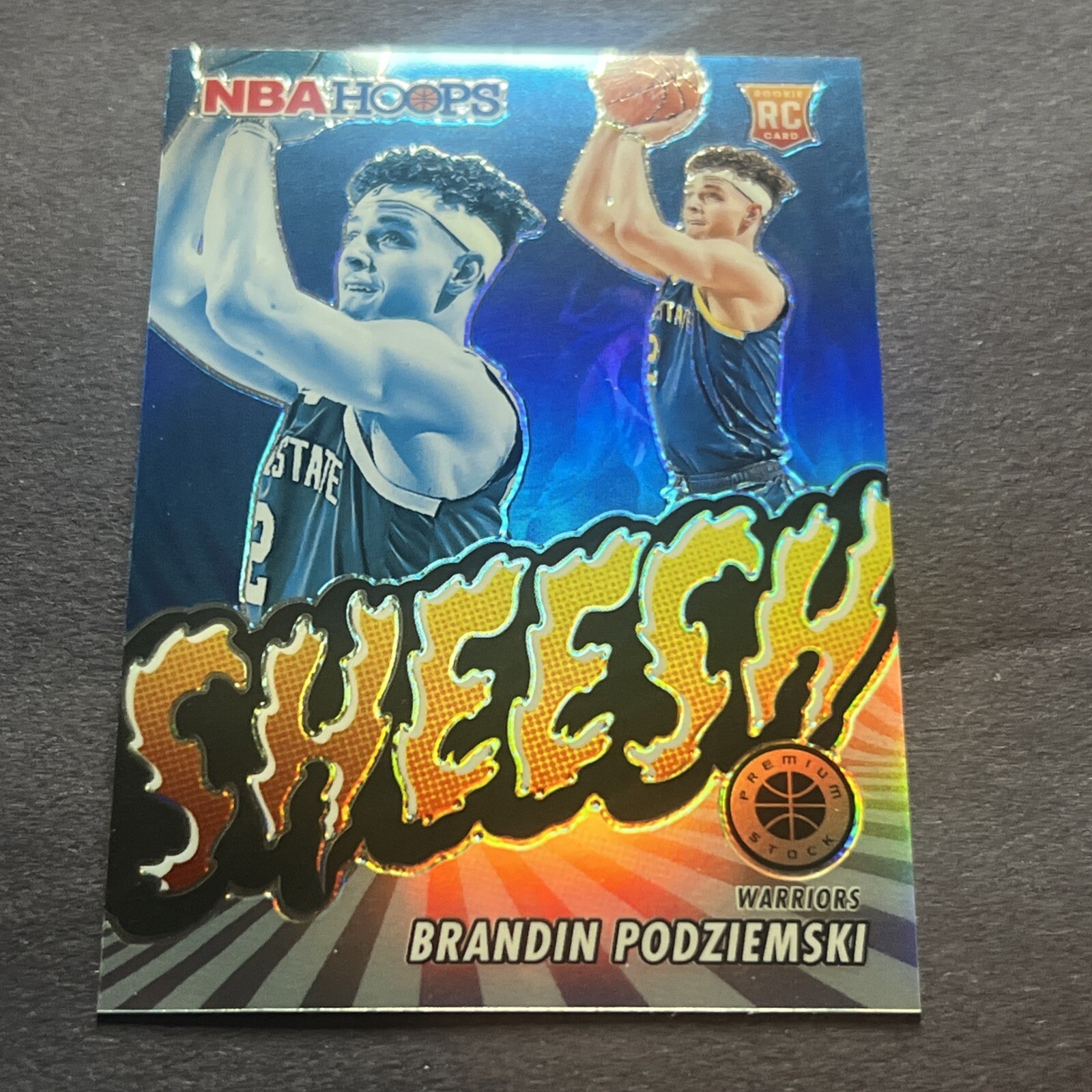 Brandin Podziemski RC Silver Holo Sheesh 2023-24 NBA Hoops Premium Stock #21