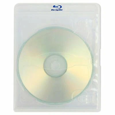 10 x Pack of Amaray Vortex Eco-Lite Single 3D Clear 1-disc Blu-ray Cases 11 mm
