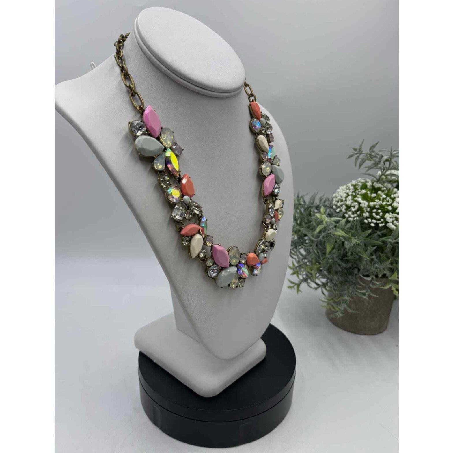 J. Crew multicolor rhinestone statement collar ne… - image 2