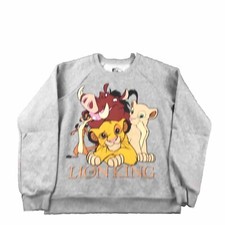 Disney Lion King Sweatshirt Adult Small Gray Fleece Crew Neck Pullover