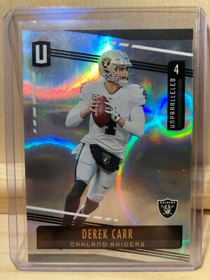 2019 Panini Unparalleled ''Infinite'' /150 Derek Carr #76 Raiders (RAI012)