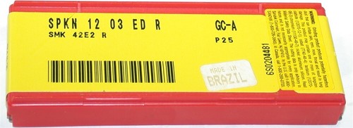 Lot of 10 Sandvik SPKN 12 03 ED R GC-A TiN Coated Carbide Milling Inserts - Picture 2 of 2