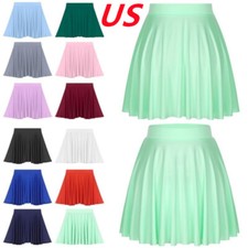 Womens Ruffle Pleated Mini Skirt School Girl Role Play Costume Micro Skirts