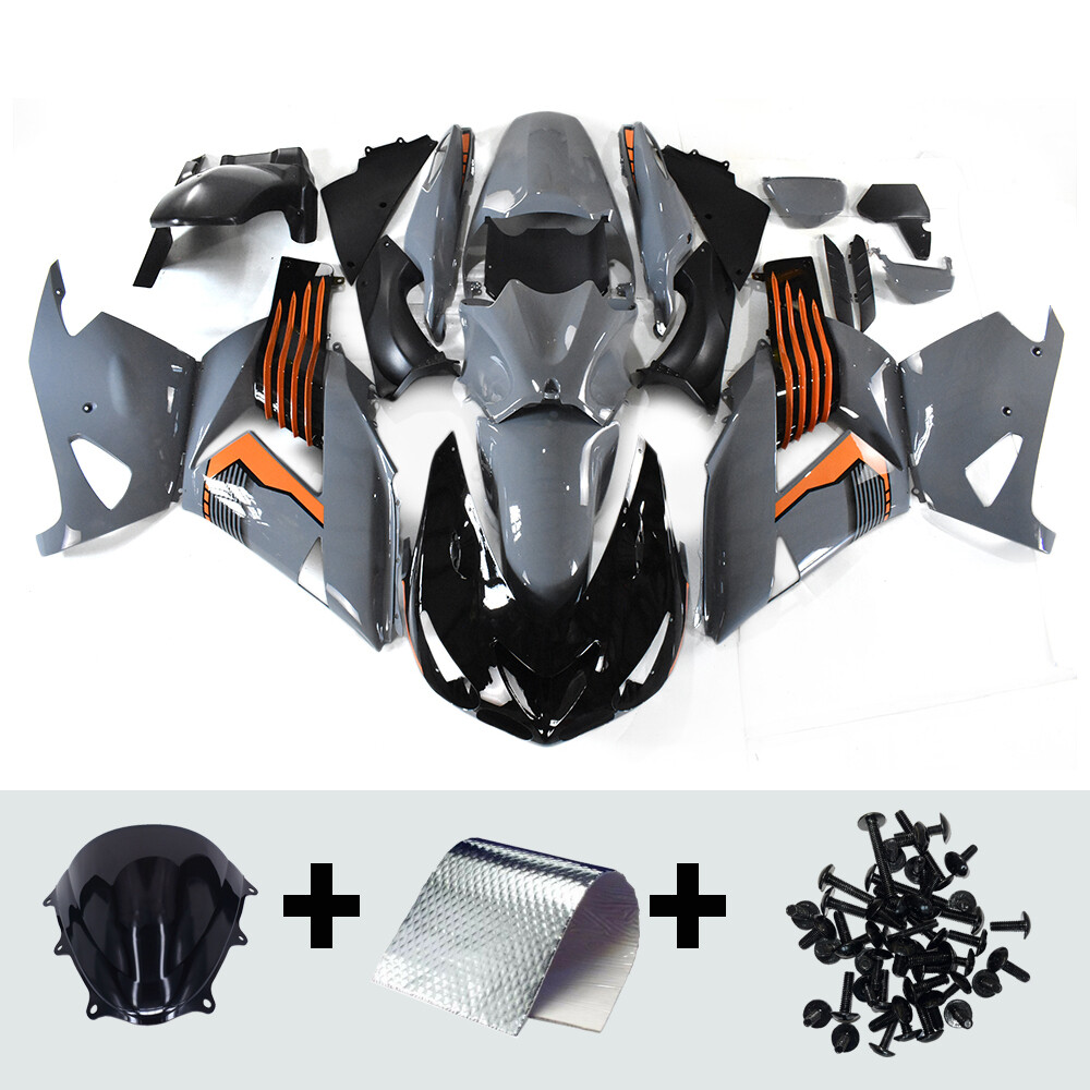 f. Injection Gray Fairing Kit for Kawasaki Ninja ZX14R 2006-2011 ZX