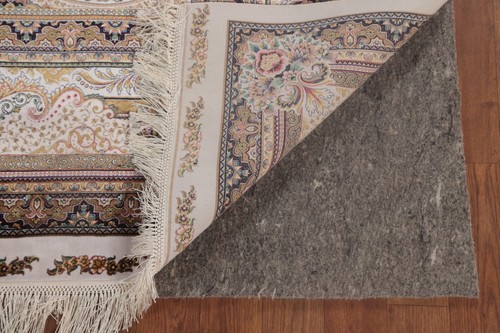 90% Silk Ivory Traditional Floral Turkish Rug 8'x11' Oriental Dining Room Rug - Imagen 10 de 12