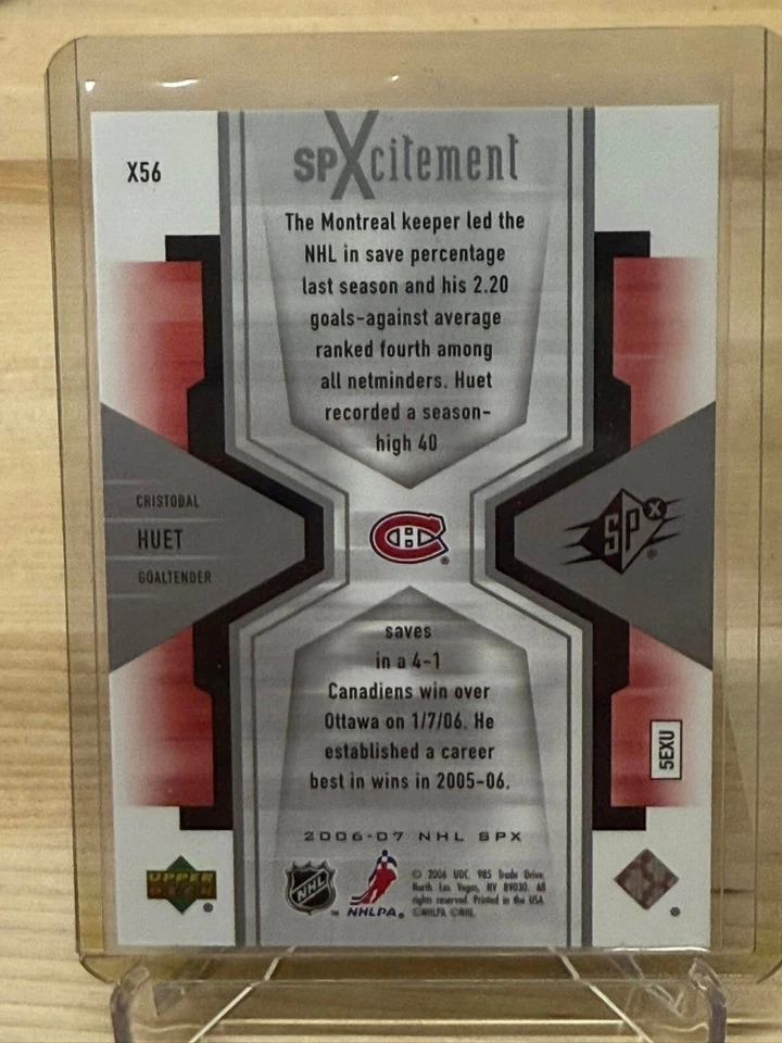 2006-07 SPx SPXcitement Spectrum /99 Cristobal Huet #X56 - Image 2 of 2