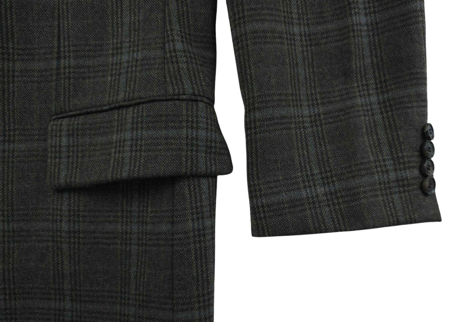 Boss Hugo Boss Mens Brown Check Plaid Wool Blazer Jacket EU 56 (XXXL) thumbnail 11