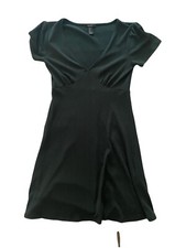 Forever 21 Army Green Ribbed Babydoll Mini Dress Size S