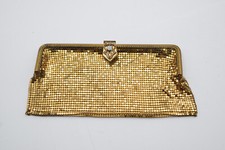 Vintage WHITING DAVIS Small GOLD MESH Evening Bag PURSE Art Deco AS-IS READ