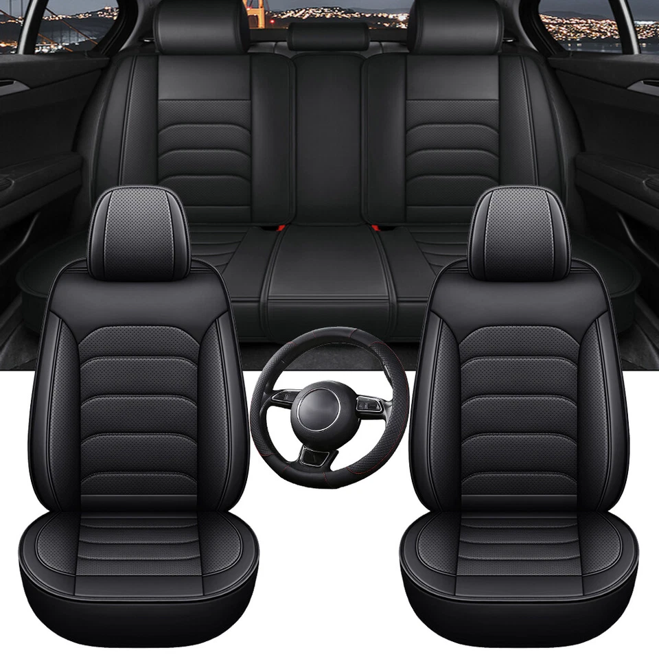 For Hyundai Elantra/Tucson/Sonata/Accent Nappa Leather Car Seat Covers Protector Foto 3 de 4