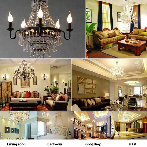 LED Candle Light Bulbs Dimmable B22 E27 E14 2835 SMD Replace 25W Halogen Lamp RD - Picture 6 of 10