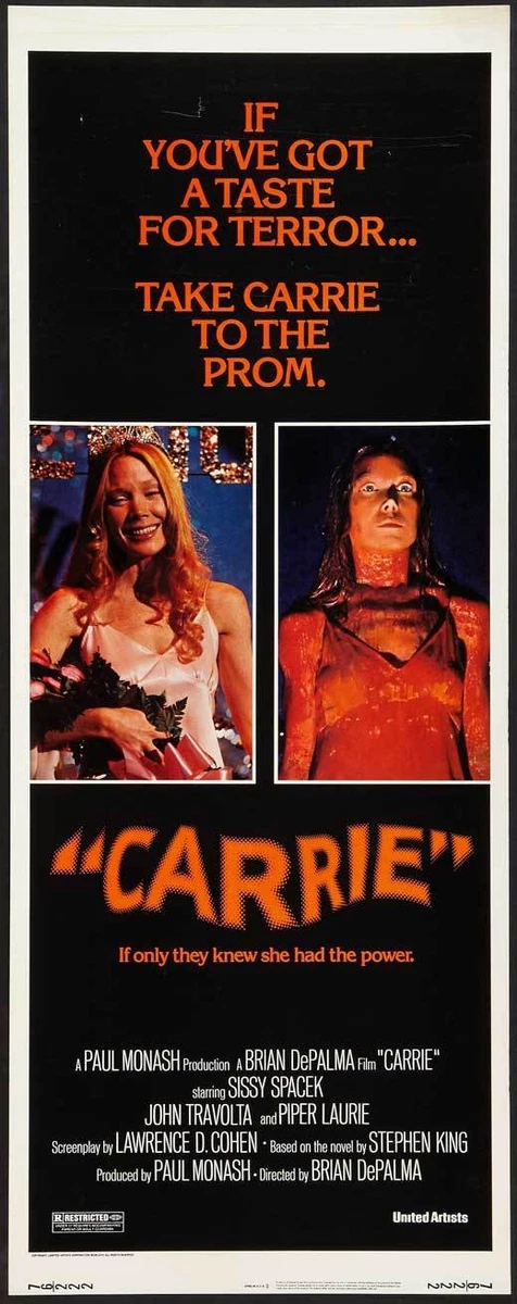 CARRIE Movie Poster [Licensed-New-USA] 14x36" Insert Stephen King 1976 |  eBay