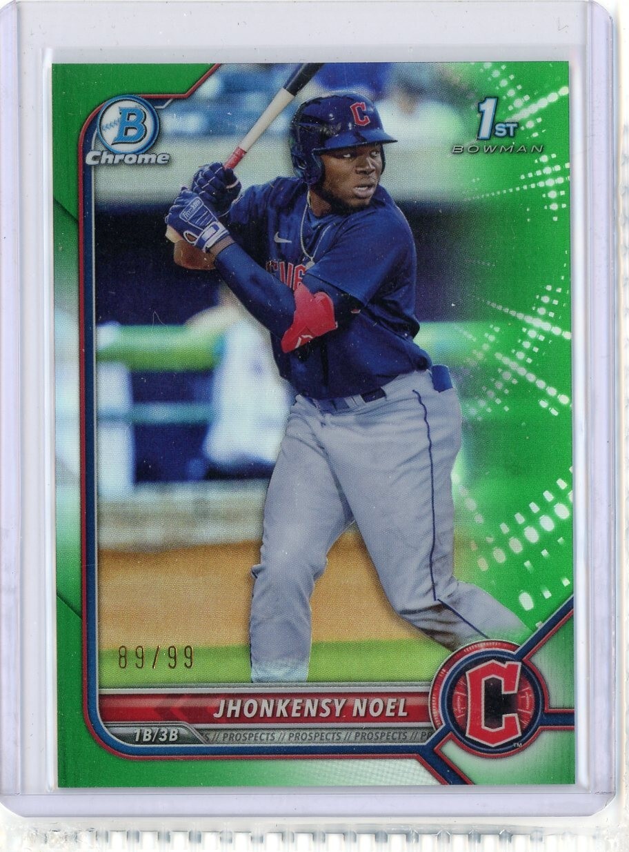 2022 Bowman Chrome Jhonkensy Noel BCP-2 1st Bowman RC GREEN Refractor #/99
