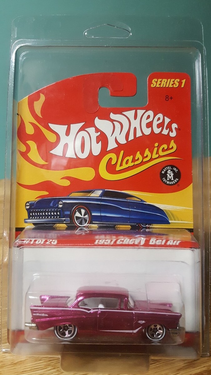 Hot Wheels Classics Series 1 1957 Chevy Bel Air Pink 1:64