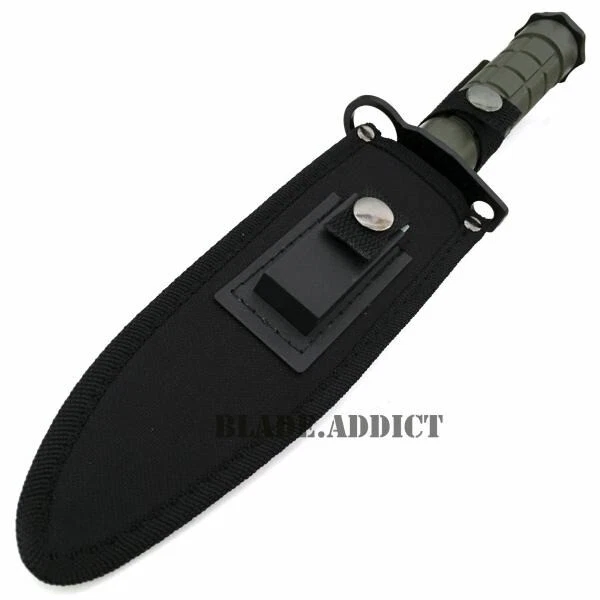 12" Tactical Hunting Rambo Combat Fixed Blade Knife Machete Bowie Survival Kit - Image 4 of 4