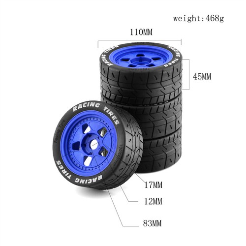 4PCS Tires For KM Rally/ARRMA Firebird Crossing/Hongnuo X3GTZD1/7 Dirt Bike - Picture 3 of 13