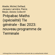 Prépabac Maths [spécialité] Tle générale - Bac 2023: nouveau programme de T