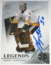 GERRY CHEEVERS SIGNED 15-16 UPPER DECK SPA LEGENDS BRUINS CARD AUTOGRAPH AUTO!!!