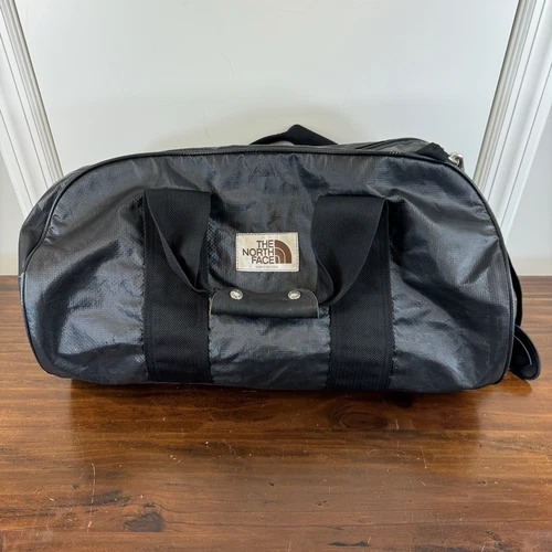 Sac de sport vintage TNF The North Face étiquette marron suprême enduit noir